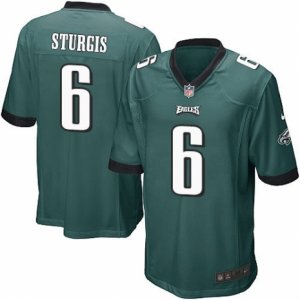 Mens Nike Philadelphia Eagles #6 Caleb Sturgis Game Midnight Green Team Color NFL Jersey