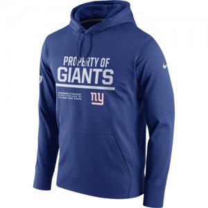 Men\'s New York Giants Nike Royal Circuit Property Of Performance Pullover Hoodie