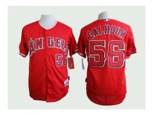 mlb jerseys los angeles angels #56 calhoun red