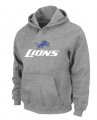 Detroit Lions Authentic Logo Pullover Hoodie Grey