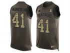 Mens Nike Carolina Panthers #41 Captain Munnerlyn Limited Green Salute to Service Tank Top NFL Jersey