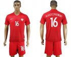 Poland #16 Blaszczykowski Away Soccer Country Jersey