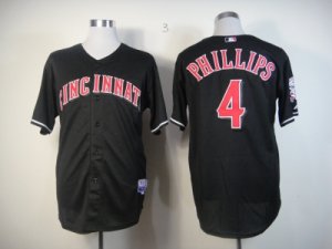 mlb jerseys cincinnati reds #4 phillips black [fashion]