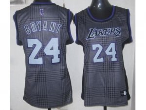 women nba los angeles lakers #24 kobe bryant black-grey[2012]