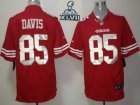 2013 Super Bowl XLVII NEW San Francisco 49ers 85 Vernon Davis Red Jerseys(Limited)