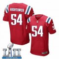 Mens Nike New England Patriots #54 Dont'a Hightower Red 2018 Super Bowl LII Elite Jersey