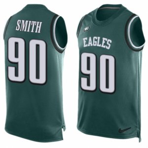 Mens Nike Philadelphia Eagles #90 Marcus Smith II Limited Midnight Green Player Name & Number Tank Top NFL Jersey