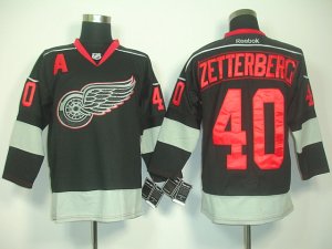 nhl detoit red wings #40 zetterberg black(A)