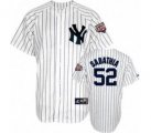 New York Yankees 52 Sabathia Youth White(2009 logo)