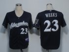 MLB Milwaukee Brewers #23 Weeks Blue[Cool Base][Milwaukee]