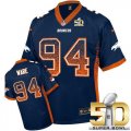 Nike Denver Broncos #94 DeMarcus Ware Navy Blue Alternate Super Bowl 50 Men Stitched NFL Elite Drift Fashion Jersey
