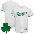 Men Los Angeles Dodgers St. Patricks Day Blank White Celtic Flexbase Authentic Collection Jersey