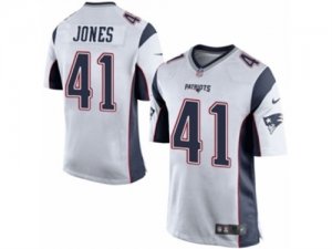 Mens Nike New England Patriots #41 Cyrus Jones Game White NFL Jersey