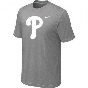 MLB Philadelphia Phillies Heathered L.Grey Nike Blended T-Shirt