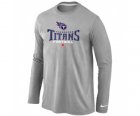 Nike Tennessee Titans Critical Victory Long Sleeve T-Shirt Grey