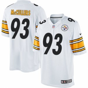 Mens Nike Pittsburgh Steelers #93 Dan McCullers Limited White NFL Jersey