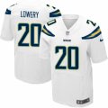 Mens Nike San Diego Chargers #20 Dwight Lowery Elite White NFL Jersey