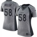 Women Nike Denver Broncos #58 Von Miller Gray Stitched NFL Gridiron Gray Jersey