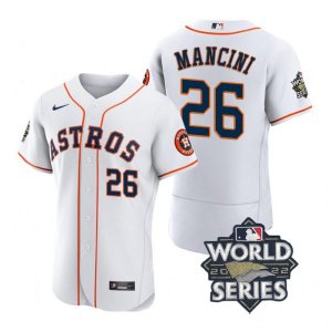 Astros #26 Trey Mancini White Nike 2022 World Series Flexbase Jersey