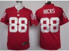 Nike NFL New York Giants #88 Hakeem Nicks Red Jerseys(Game)