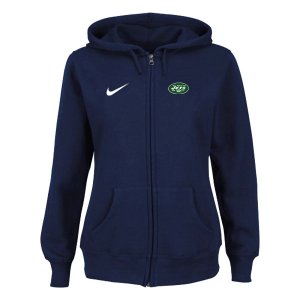 Women New York Jets Ladies Tailgater Full Zip Hoodie Blue