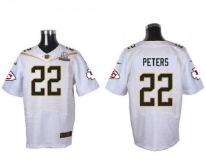 2016 Pro Bowl Nike Kansas City Chief #22 Marcus Peters white jerseys(Elite)