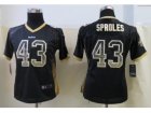 Nike Women New Orleans Saints #43 Sproles Black Jerseys(Drift Fashion)