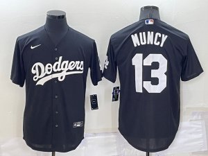 Dodgers #13 Max Muncy Black Nike Turn Back The Clock Cool Base Jersey