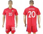 Norway #20 Berisha Home Soccer Country Jersey