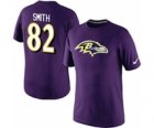Nike Baltimore Ravens 82 Smith Name & Number T-Shirt Purple