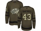 Youth Adidas Columbus Blue Jackets #43 Scott Hartnell Green Salute to Service Stitched NHL Jerseyy