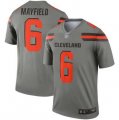 Nike Browns #6 Baker Mayfield Gray Inverted Legend Jersey