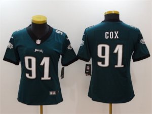 Nike Eagles #91 Fletcher Cox Green Women Vapor Untouchable Player Limited Jersey