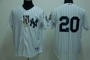 mlb new york yankees #20 posada white(2009 logo)