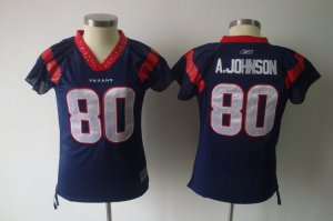 2010 Women\'s Field Flirt Fashion nfl houston texans #80 a.johnson blue