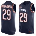 Mens Nike Chicago Bears #29 Harold Jones-Quartey Limited Navy Blue Player Name & Number Tank Top NFL Jersey