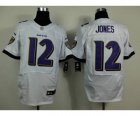 Nike baltimore ravens #12 jones white jerseys[new Elite]