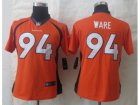 Nike Women Denver Broncos #94 Ware Orange Jerseys