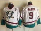 Youth Anaheim Ducks #9 Paul Kariya White CCM Throwback Stitched NHL Jersey