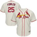 St. Louis Cardinals #25 Dexter Fowler Cream Majestic Cool Base Jersey