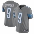 Mens Detroit Lions #9 Matthew Stafford Nike Steel 2017 Color Rush Limited Jersey