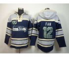 nike nfl jerseys seattle seahawks #12 fan grey-blue[pullover hooded sweatshirt]