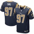 Mens Nike Los Angeles Rams #97 Eugene Sims Elite Navy Blue Team Color NFL Jersey