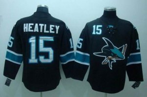 nhl san jose sharks #15 heatley black