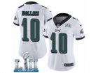 Women Nike Philadelphia Eagles #10 Mack Hollins White Vapor Untouchable Limited Player Super Bowl LII NFL Jersey