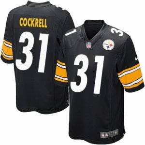 Mens Nike Pittsburgh Steelers #31 Ross Cockrell Game Black Team Color NFL Jersey