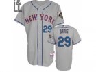 MLB New York Mets #29 Ike Davis Grey Cool Base[50th Anniversary Patch]