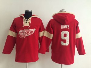 NHL detroit red wings #9 howe red jerseys[pullover hooded sweatshirt]