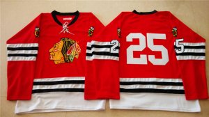 NHL Mitchell And Ness 1960-61 Chicago Blackhawks #25 Noname red Throwback jerseys