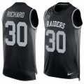 Mens Nike Oakland Raiders #30 Jalen Richard Limited Black Player Name & Number Tank Top NFL Jersey